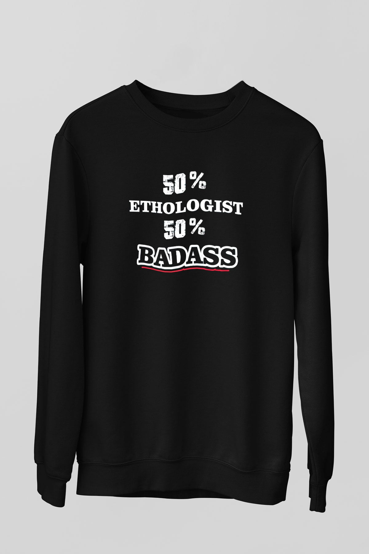 Etolojist Siyah Unisex Sweatshirt