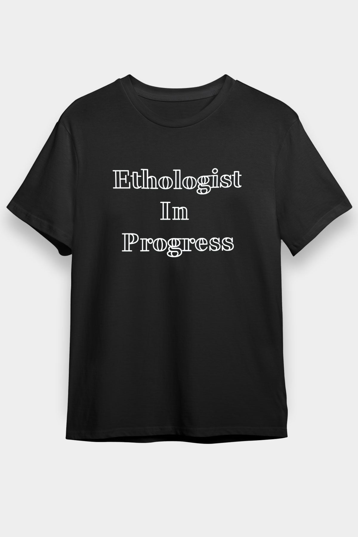 Etolojist Siyah Unisex Tişört T-Shirt - TişörtFabrikası