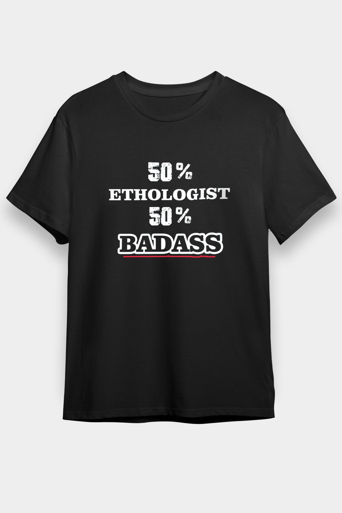 Etolojist Siyah Unisex Tişört T-Shirt - TişörtFabrikası