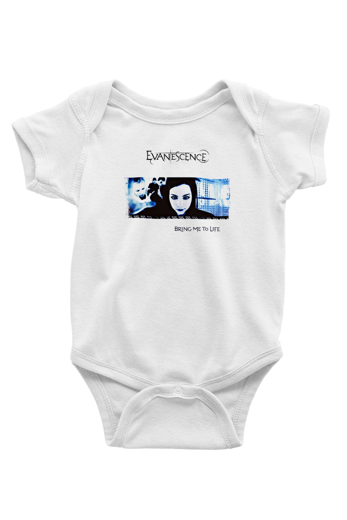 Evanescence Baskılı Unisex Beyaz Bebek Body - Zıbın