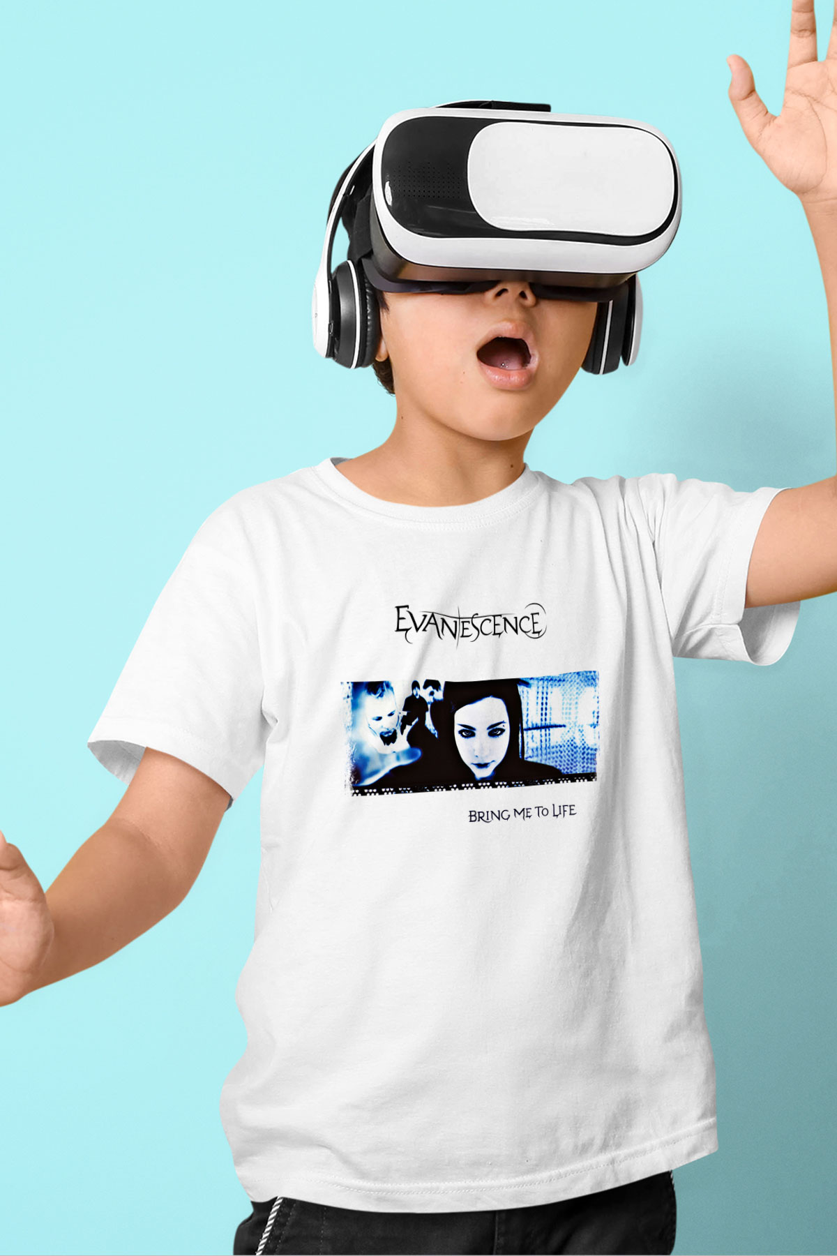Evanescence Baskılı Unisex Beyaz Çocuk Tişört