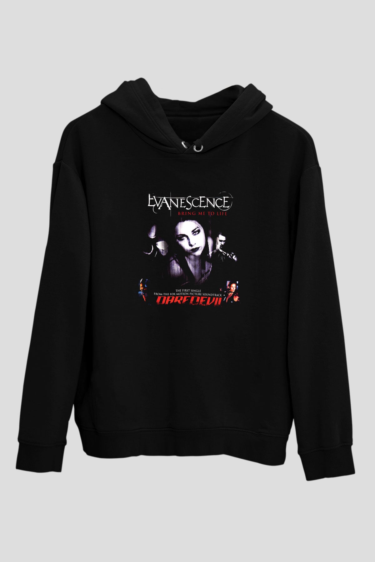 Evanescence Baskılı Unisex Siyah Hoodie