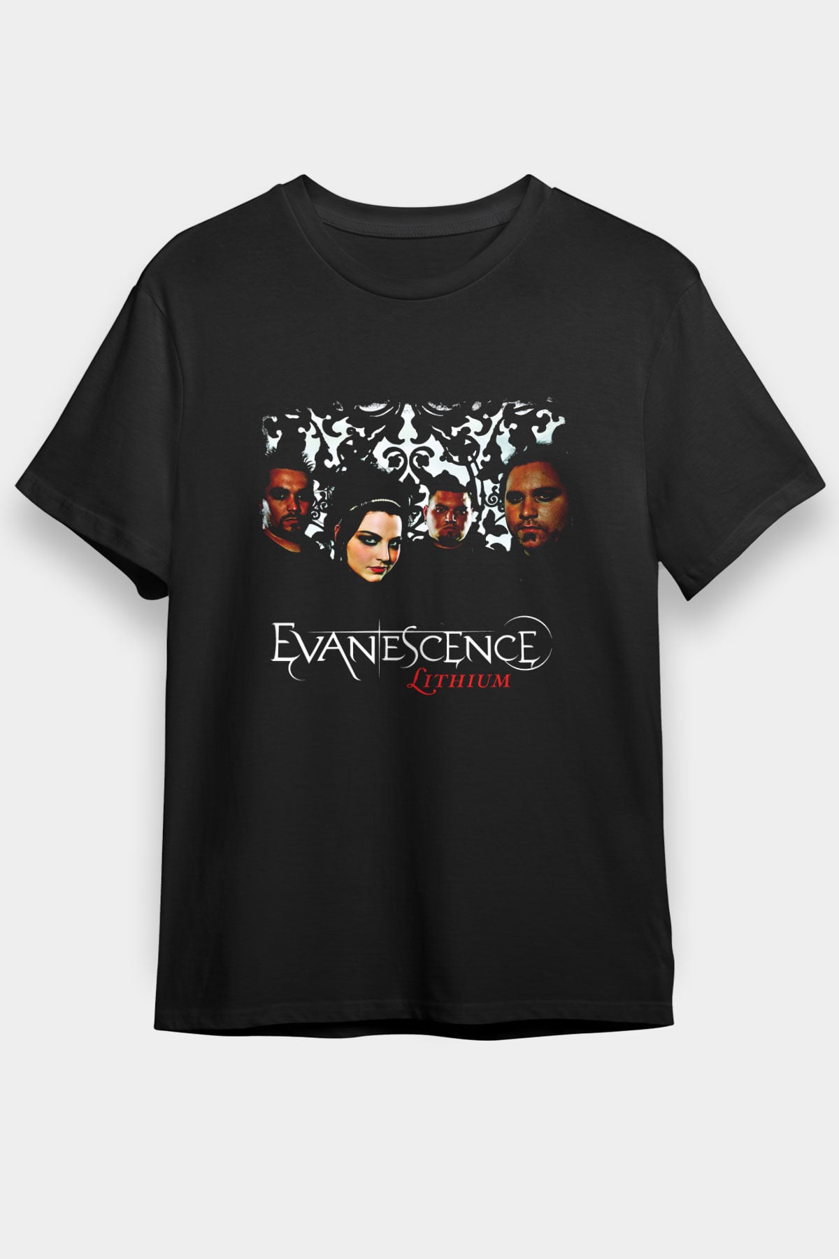 Evanescence Baskılı Unisex Siyah Tişört