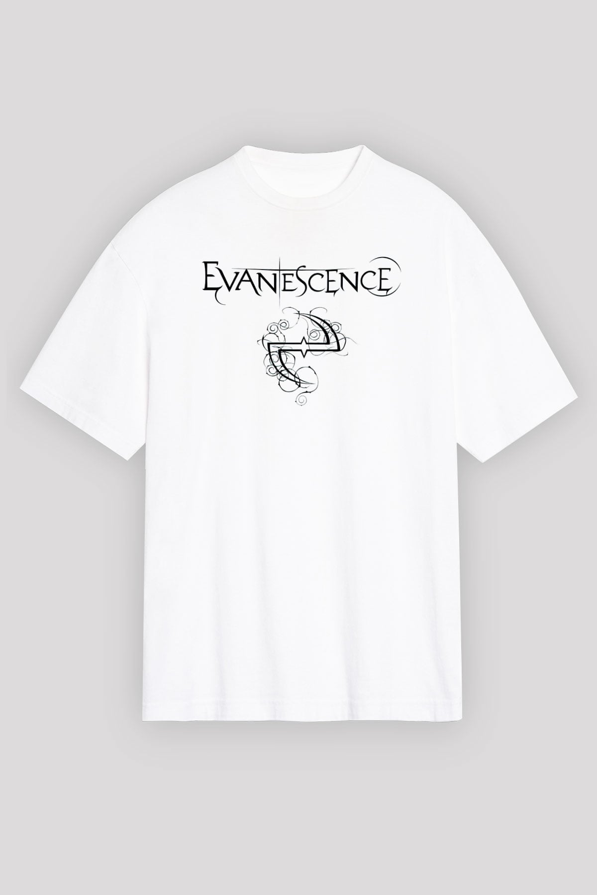 Evanescence Beyaz Unisex Oversize Tişört T-Shirt