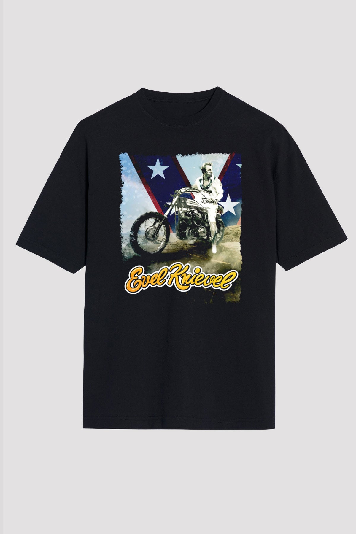 Evel Knievel Siyah Unisex Tişört