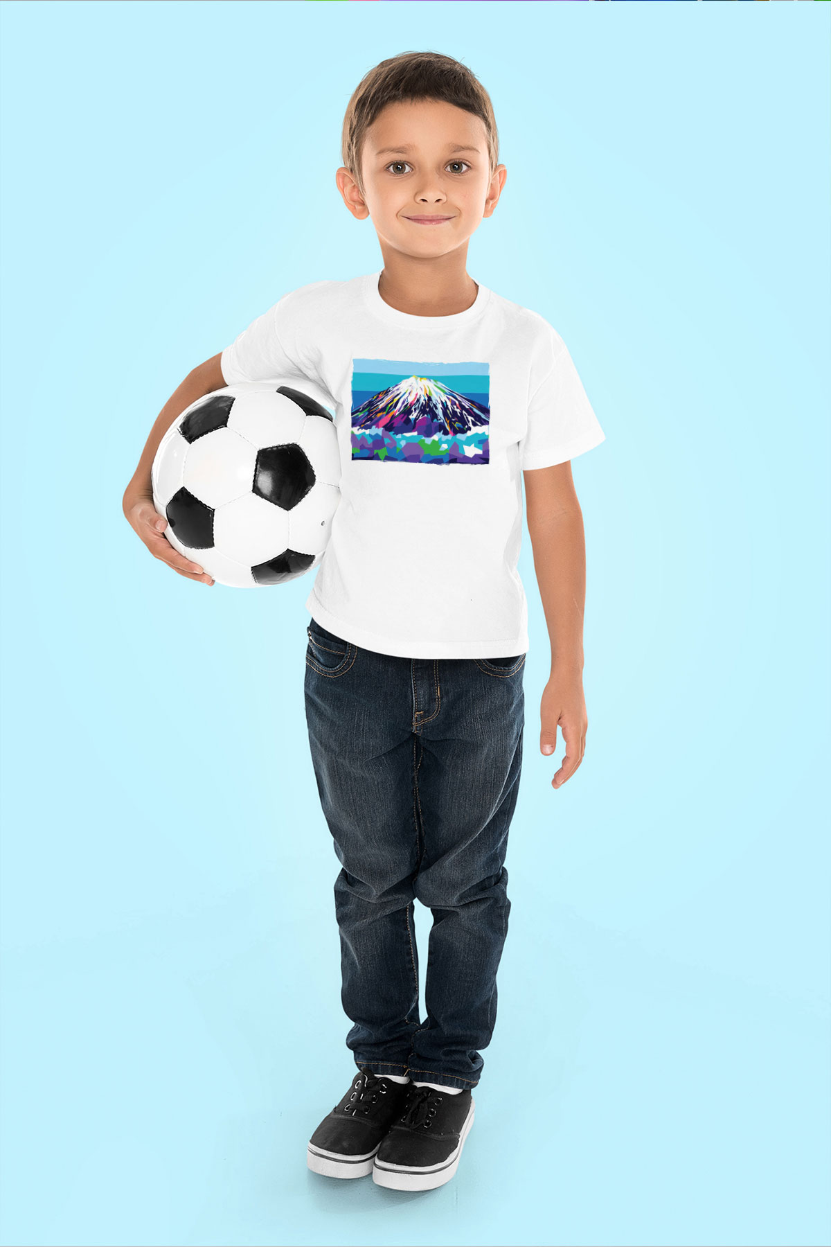 Everest Beyaz Unisex Çocuk Tişört