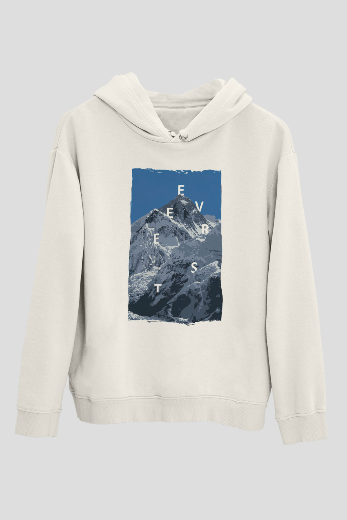 Everest Beyaz Unisex Hoodie