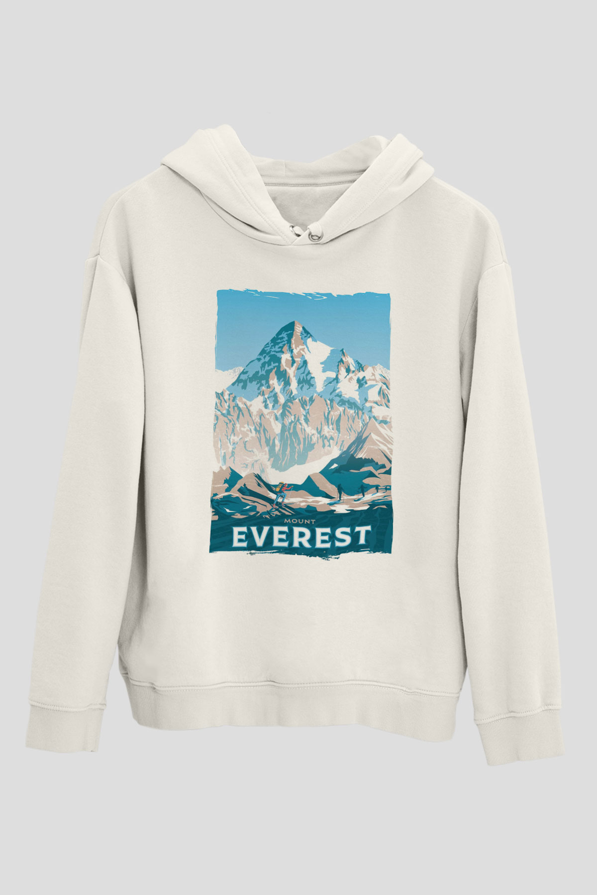 Everest Beyaz Unisex Hoodie