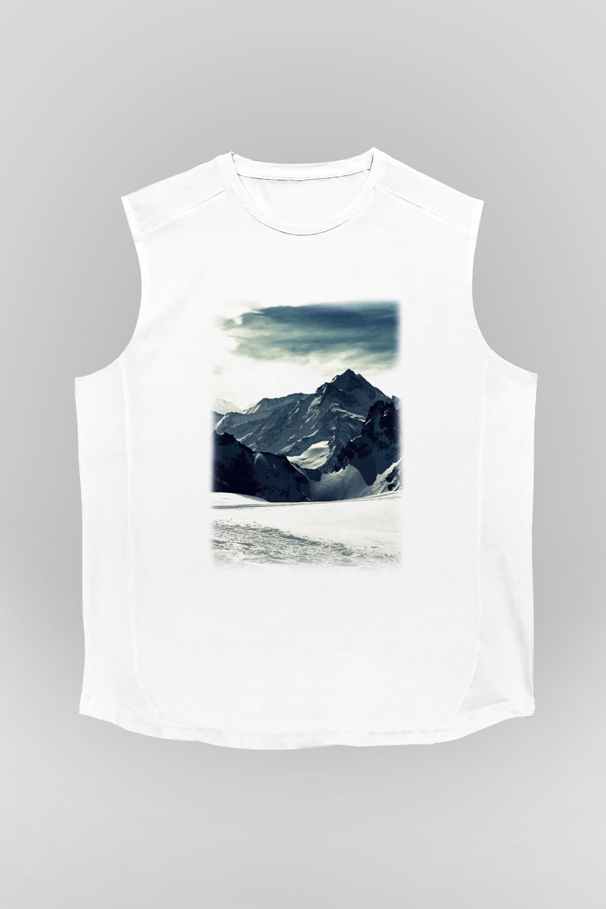 Everest Beyaz Unisex Kolsuz Tişört