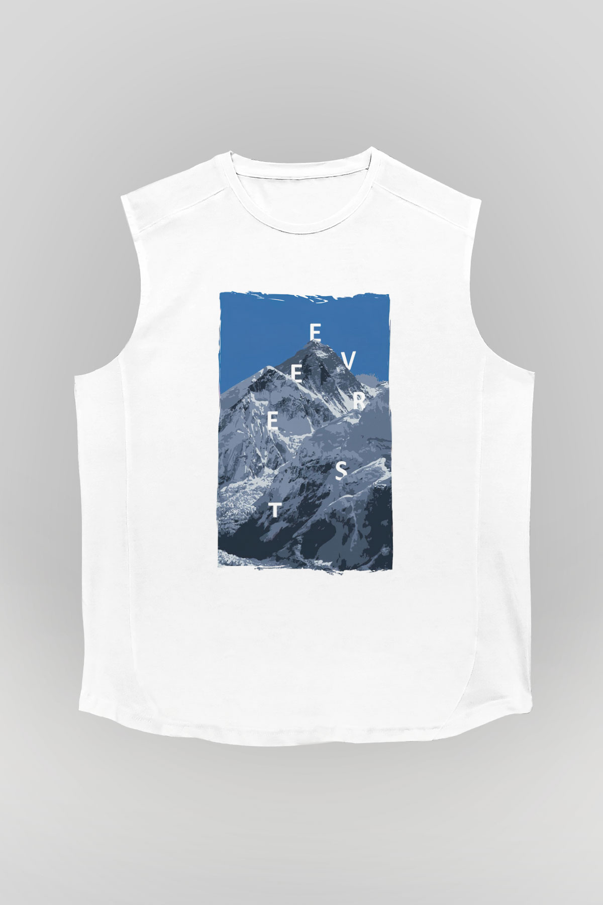 Everest Beyaz Unisex Kolsuz Tişört