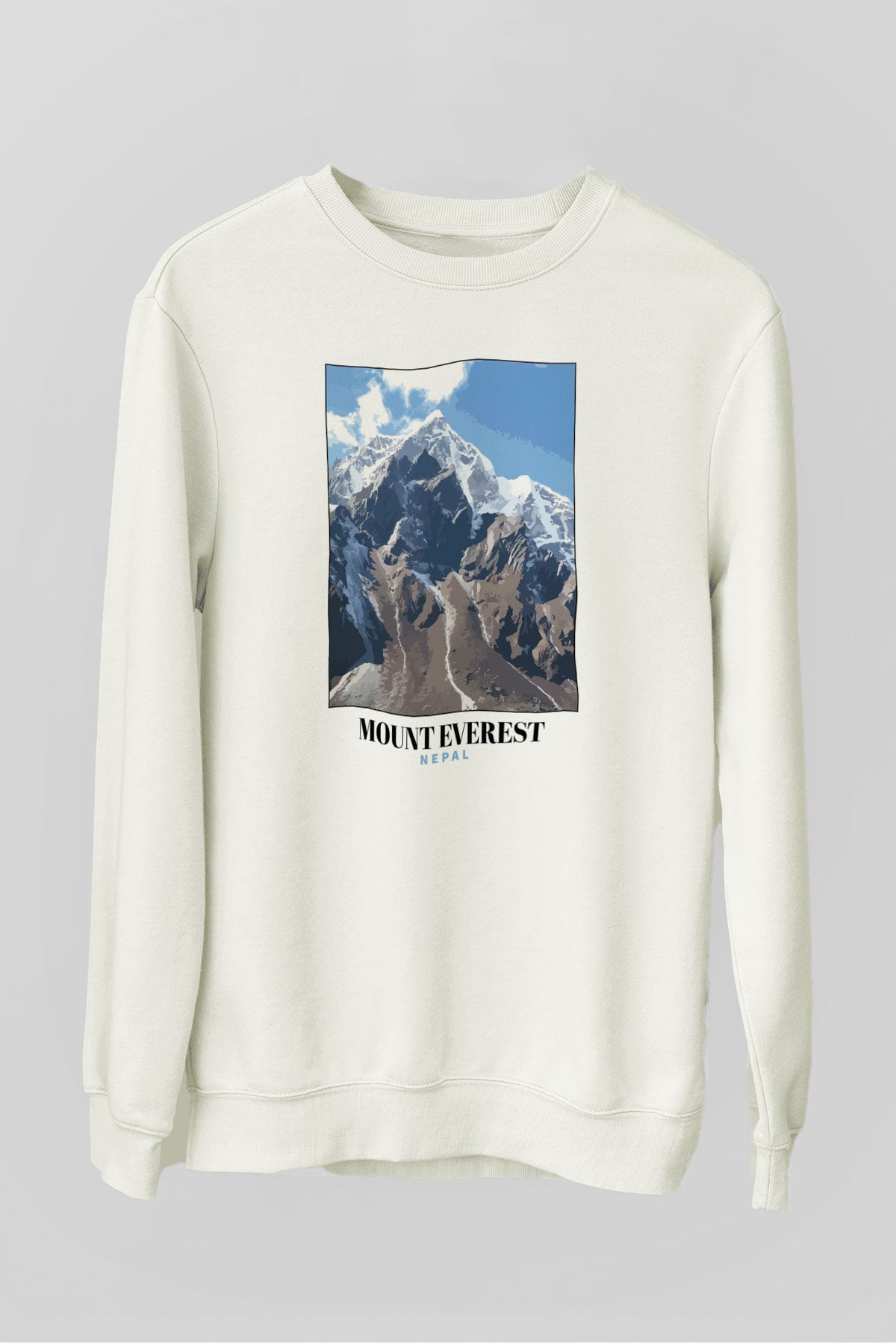 Everest Beyaz Unisex Sweatshirt