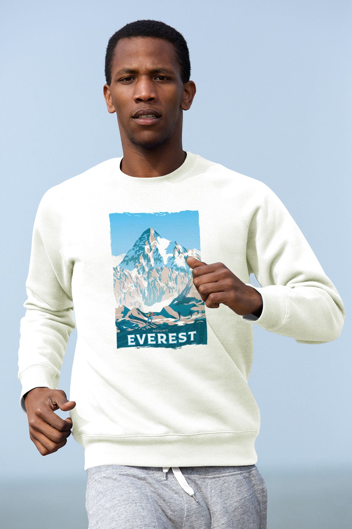 Everest Beyaz Unisex Sweatshirt