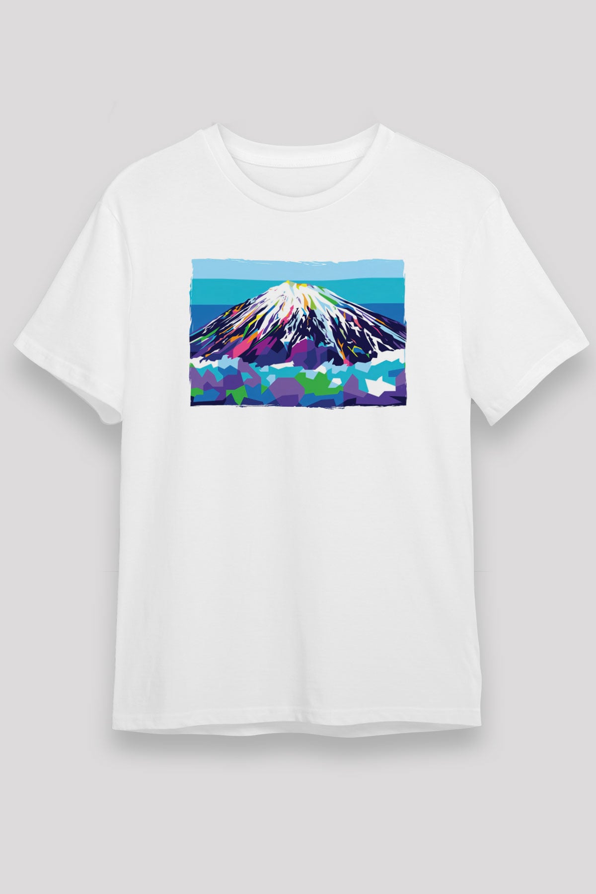 Everest Beyaz Unisex Tişört T-Shirt - TişörtFabrikası