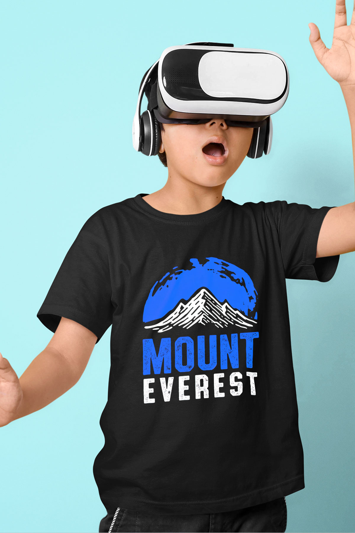 Everest Siyah Unisex Çocuk Tişört