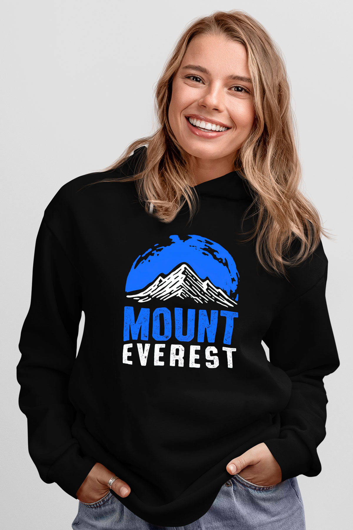 Everest Siyah Unisex Hoodie