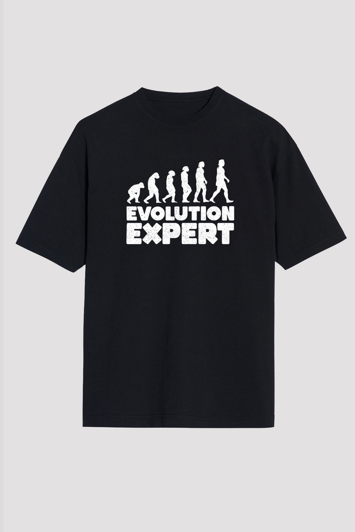 Evrim Biyoloji Baskılı Unisex Oversize Tişört - Tshirt