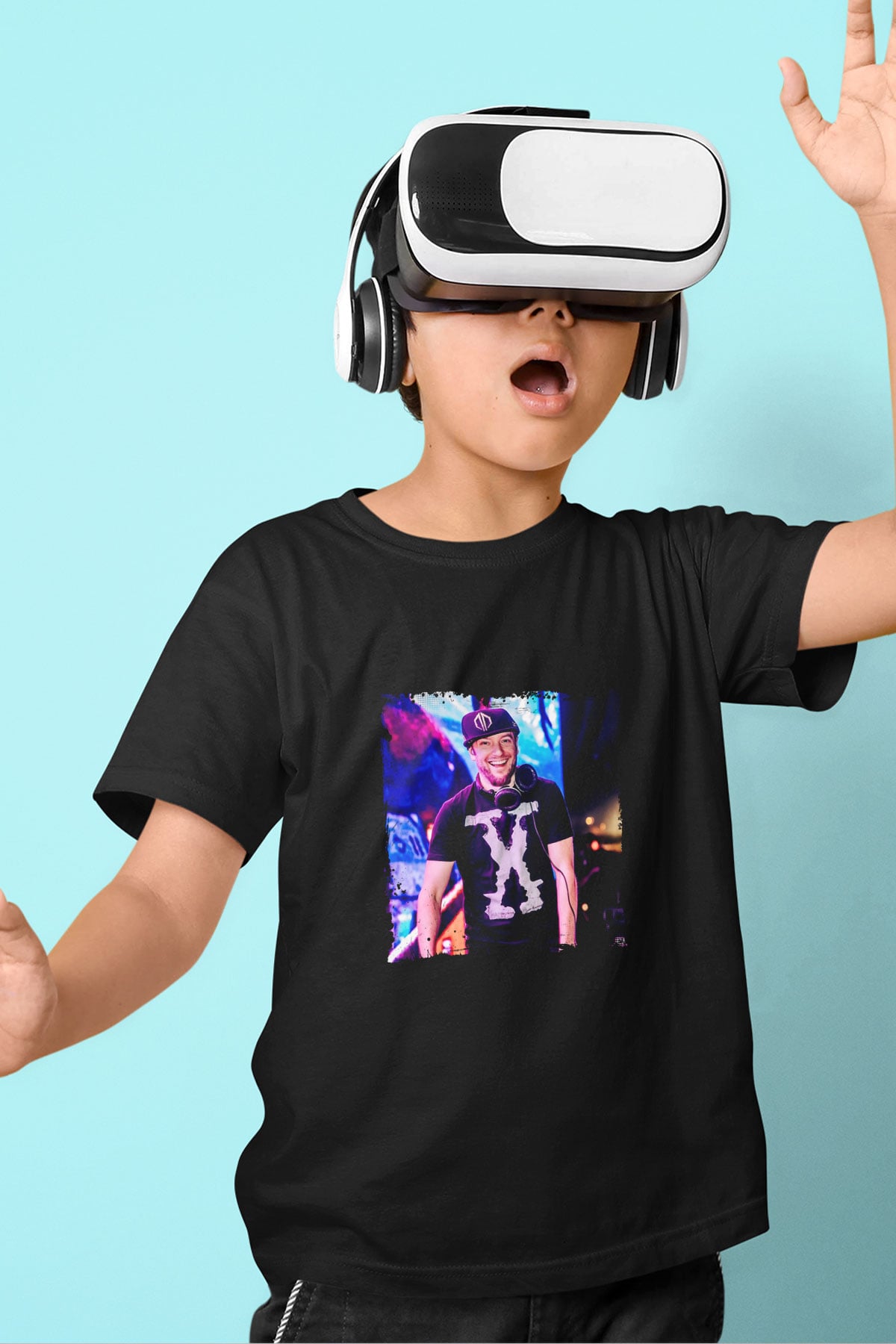 Excision Baskılı Unisex Siyah Çocuk Tişört