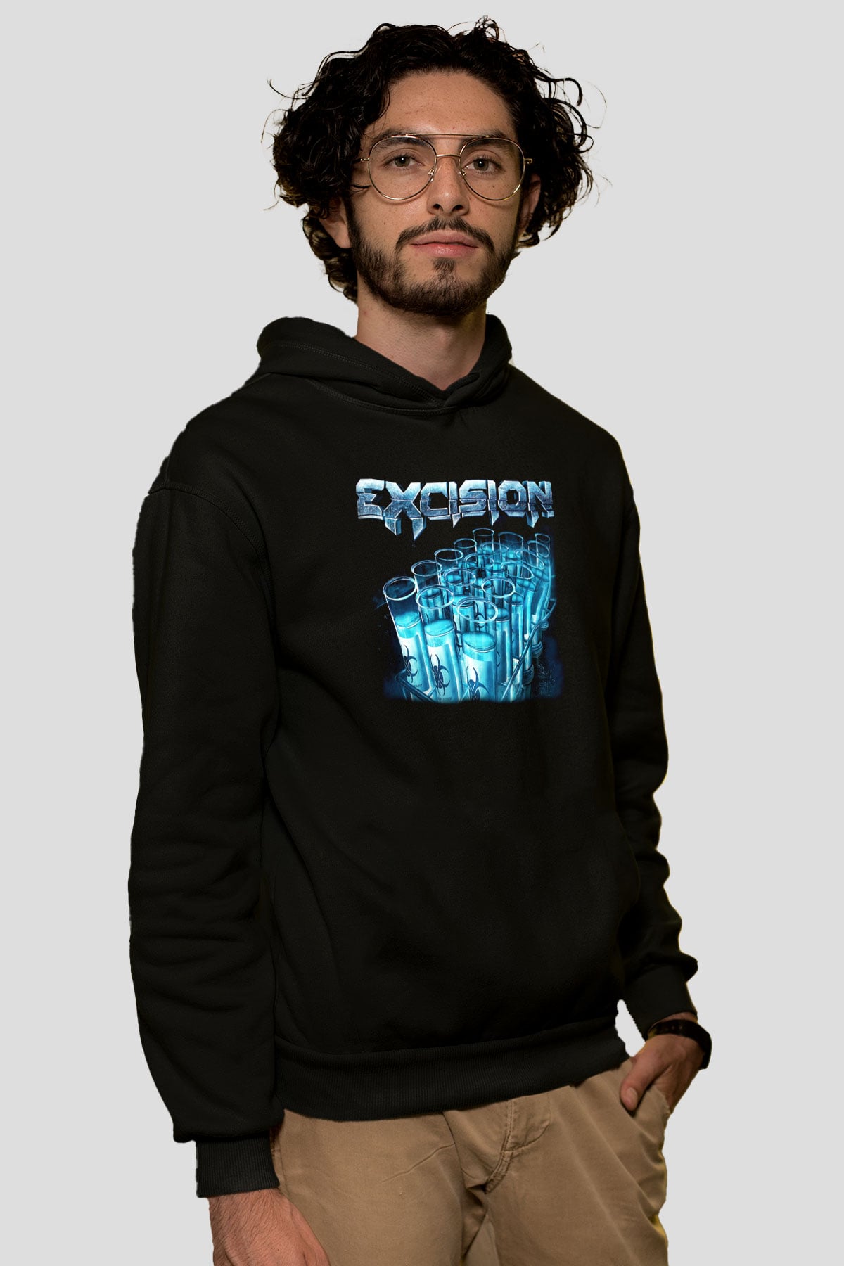 Excision Siyah Unisex Hoodie