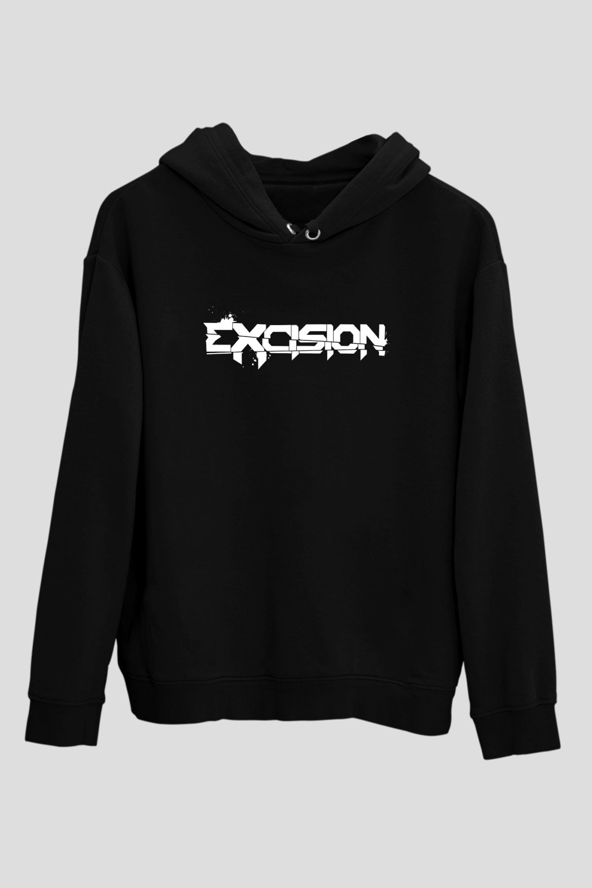 Excision Siyah Unisex Hoodie
