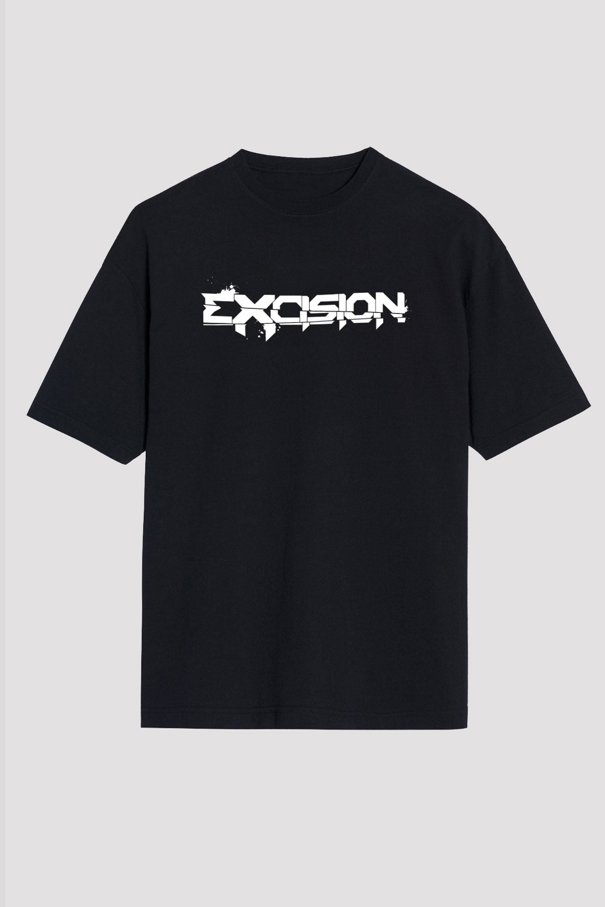 Excision Siyah Unisex Oversize Tişört T-Shirt