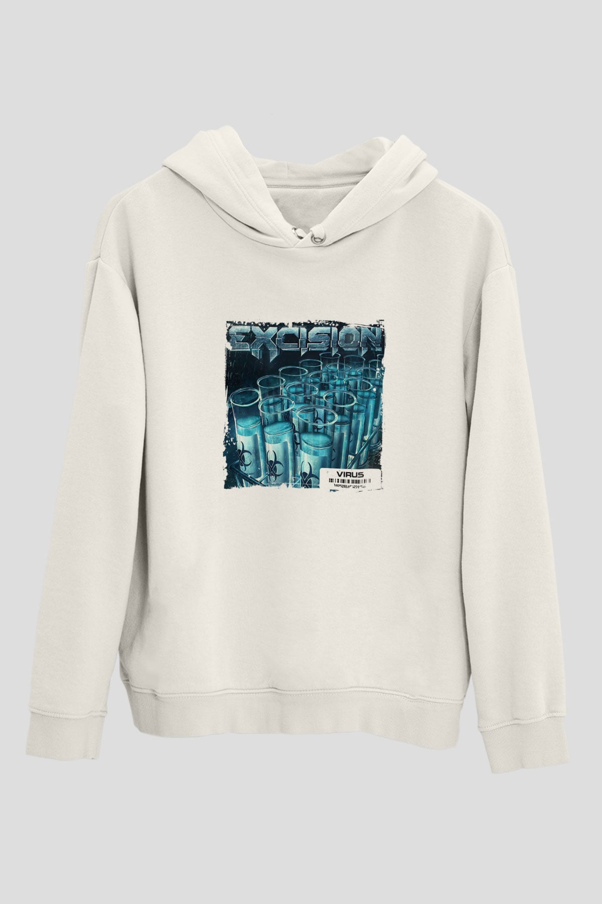 ExcisionBaskılı Beyaz Hoodie