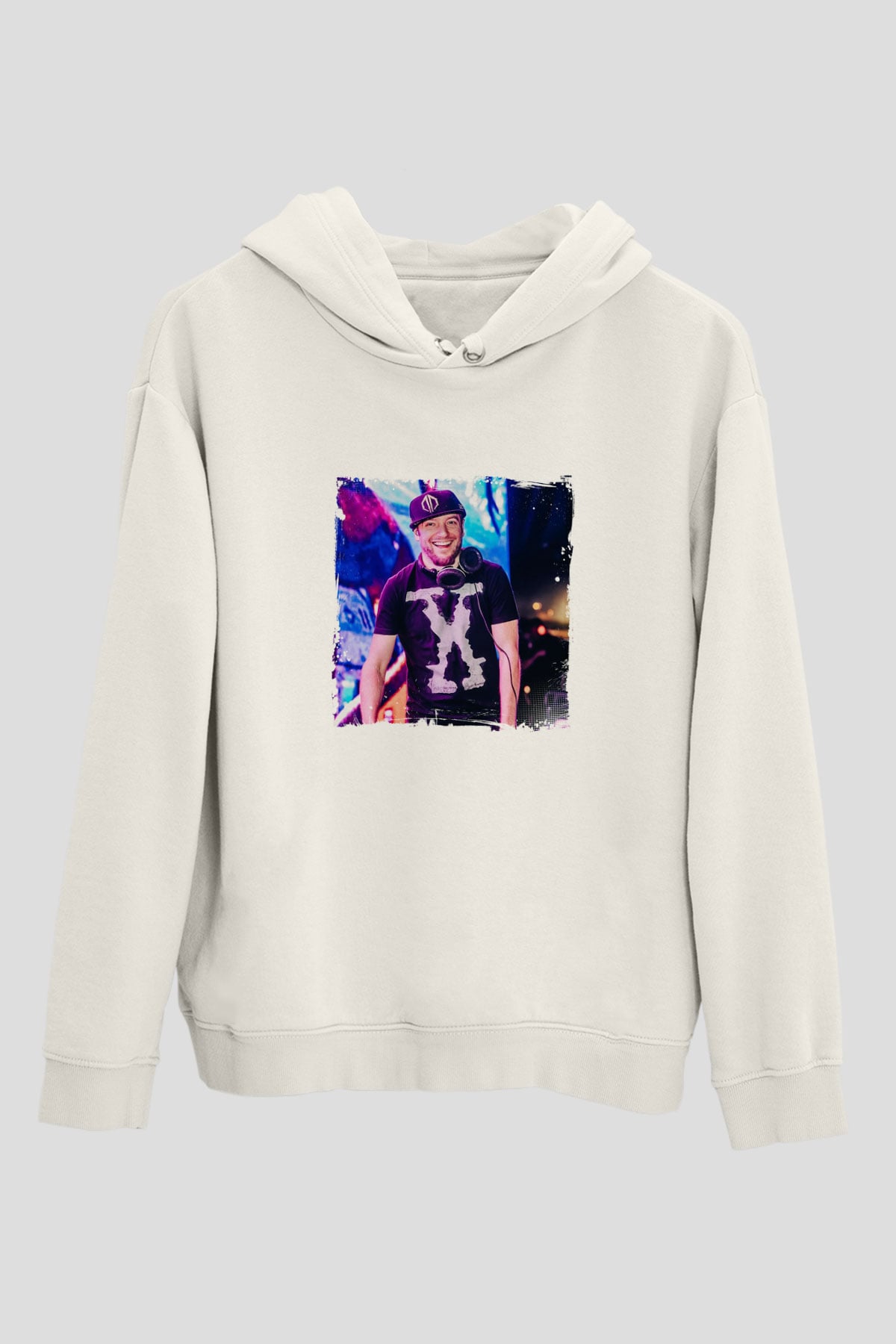 ExcisionBaskılı Beyaz Hoodie