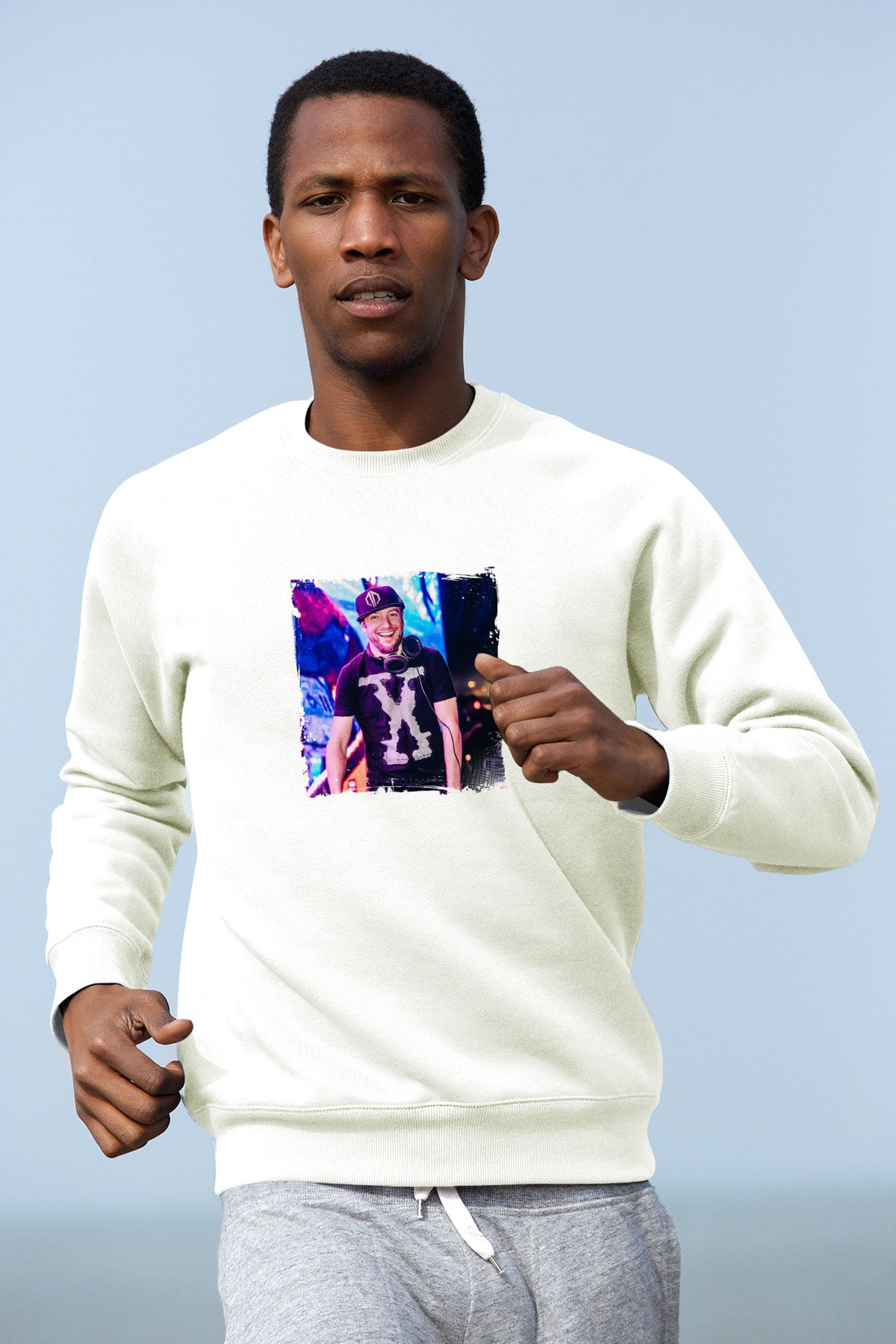 ExcisionBaskılı Beyaz Sweatshirt
