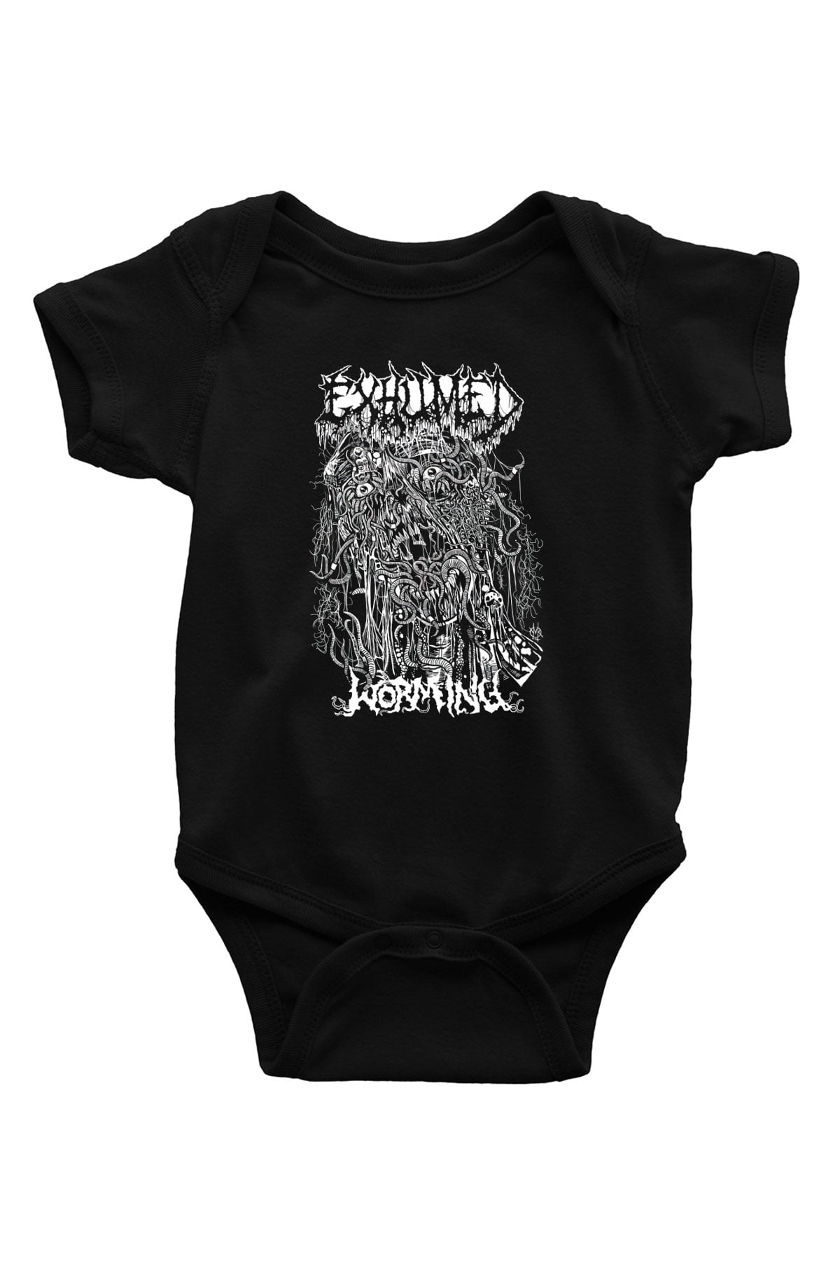 Exhumed Baskılı Unisex Siyah Bebek Body - Zıbın