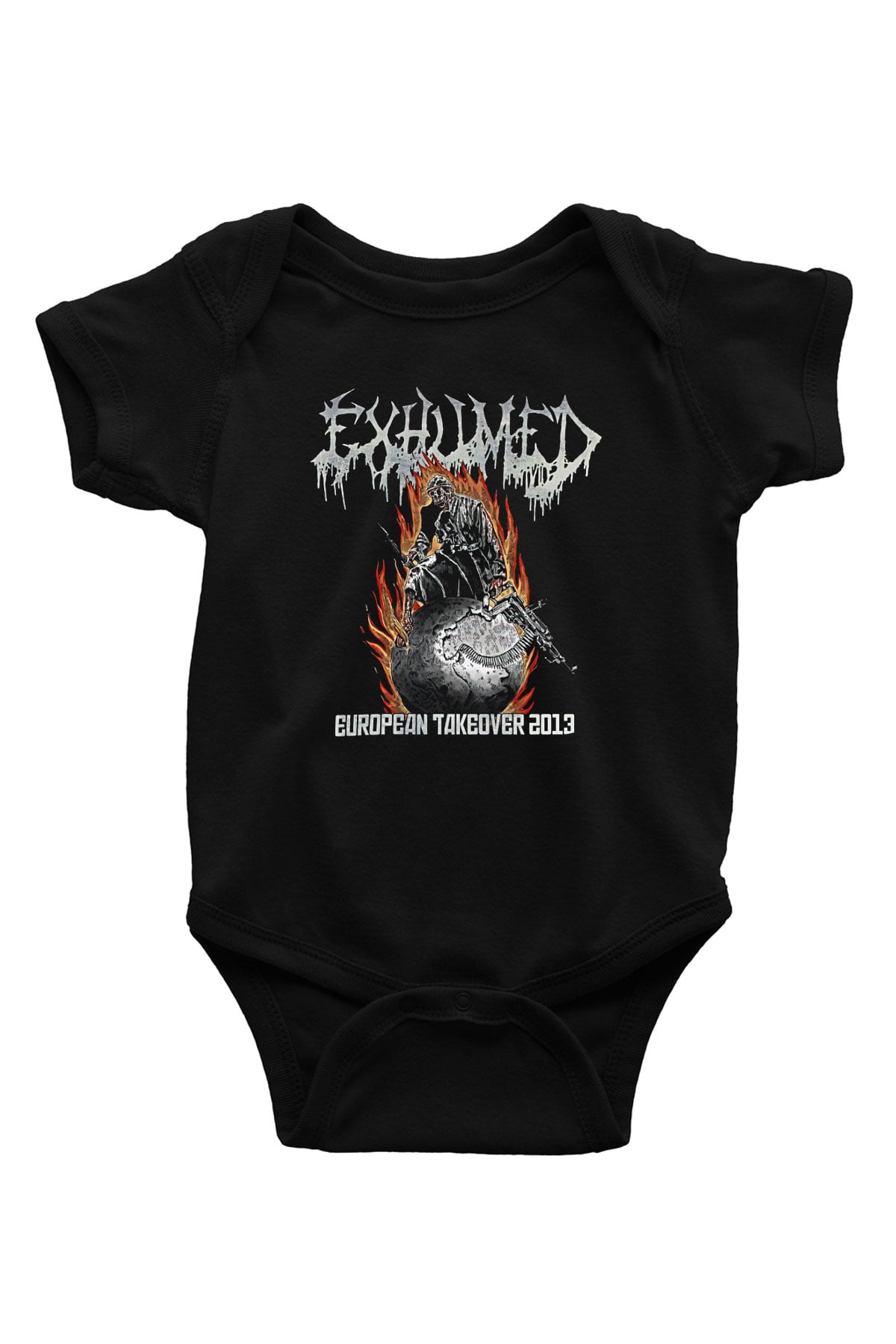 Exhumed Baskılı Unisex Siyah Bebek Body - Zıbın