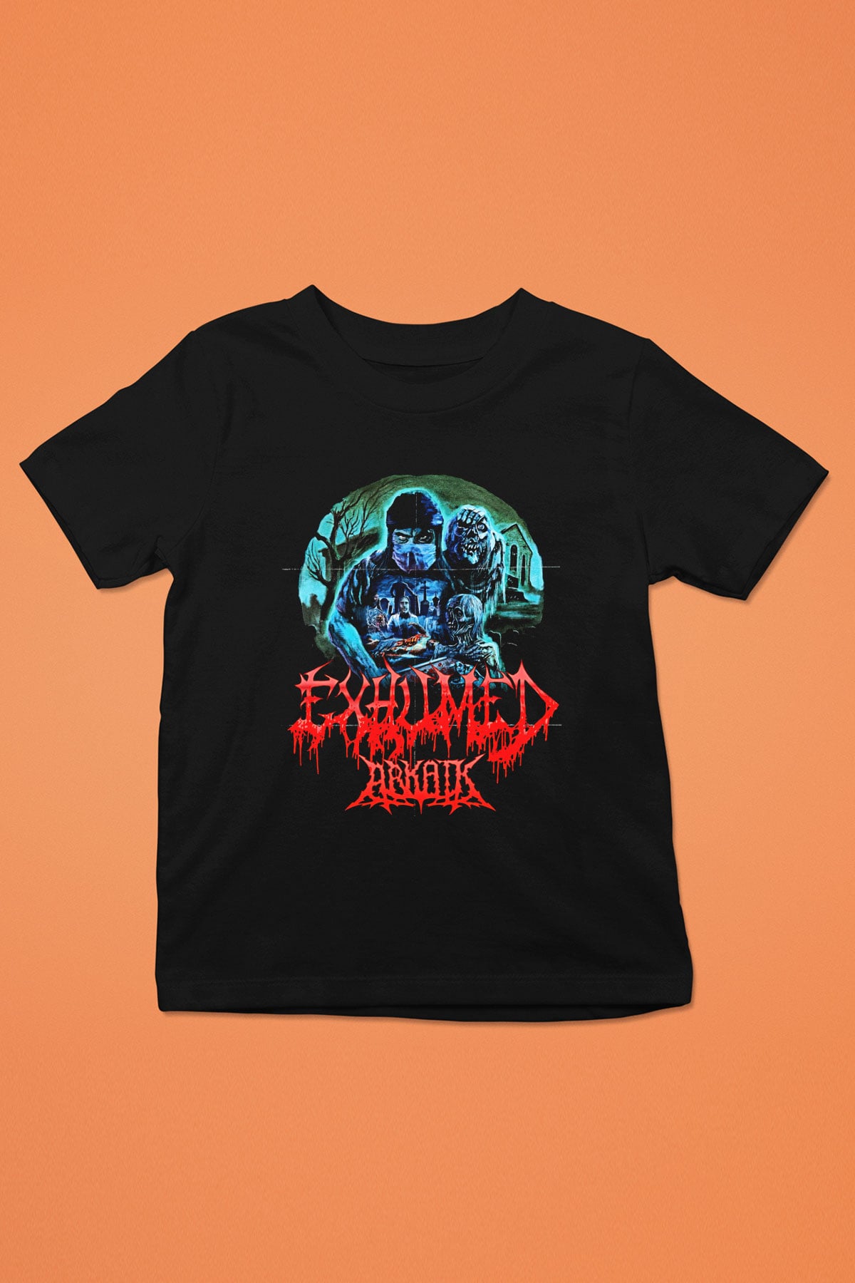 Exhumed Baskılı Unisex Siyah Çocuk Tişört - Tshirt