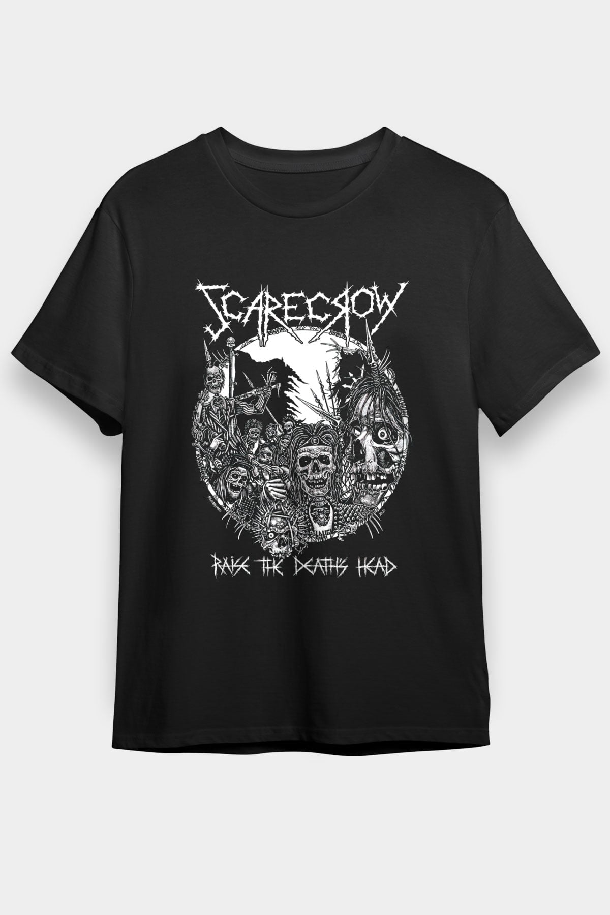 Exhumed Baskılı Unisex Siyah Tişört - Tshirt