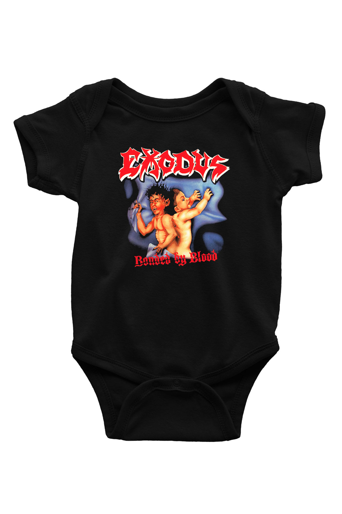 Exodus Baskılı Siyah Bebek Body - Zıbın