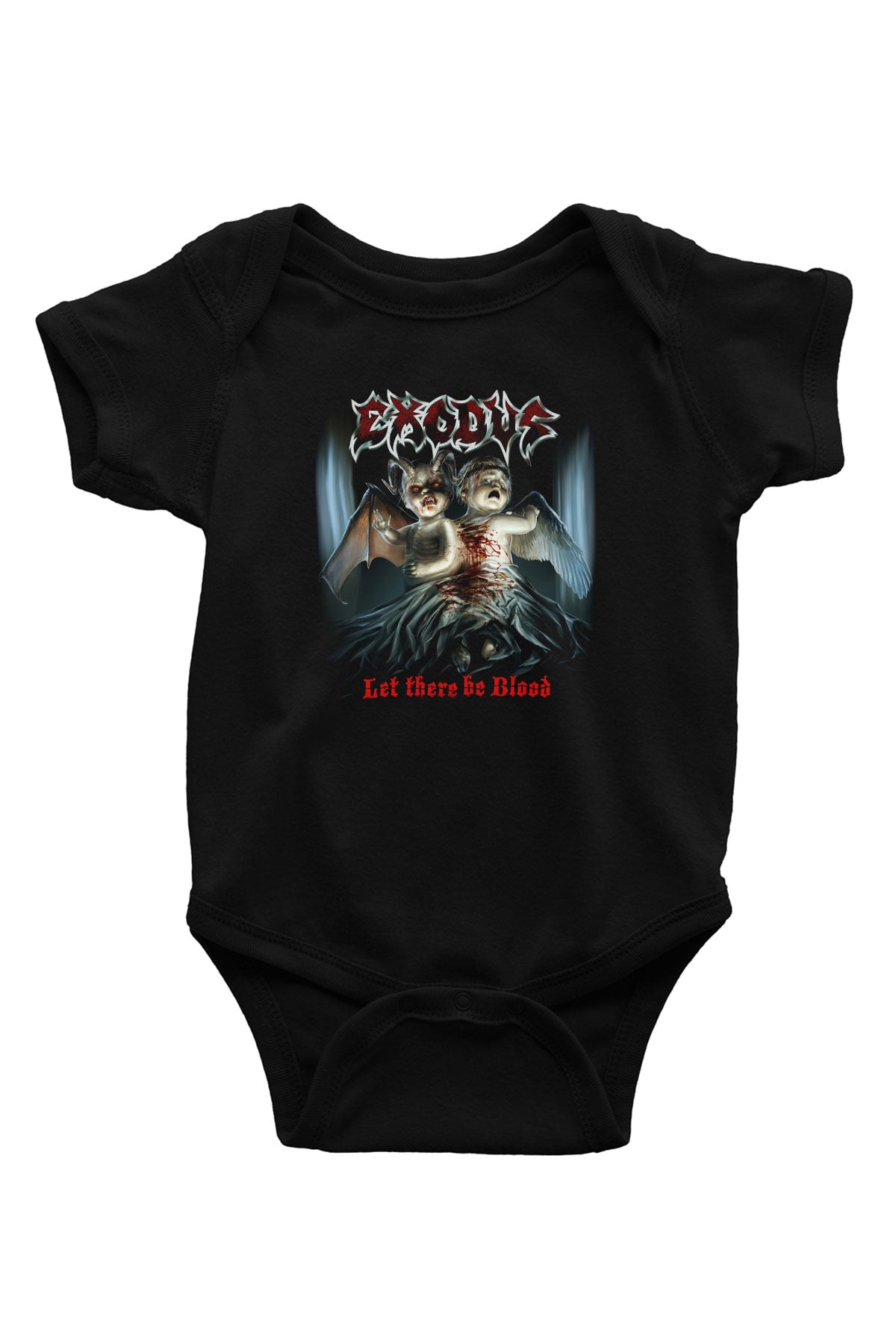 Exodus Baskılı Siyah Bebek Body - Zıbın