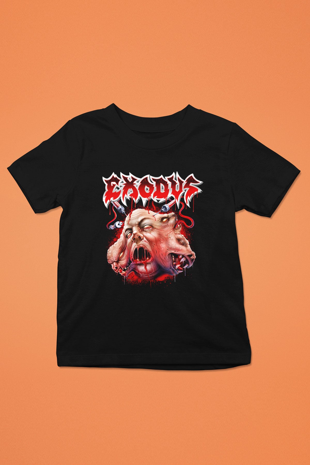 Exodus Baskılı Siyah Unisex Çocuk Tişört