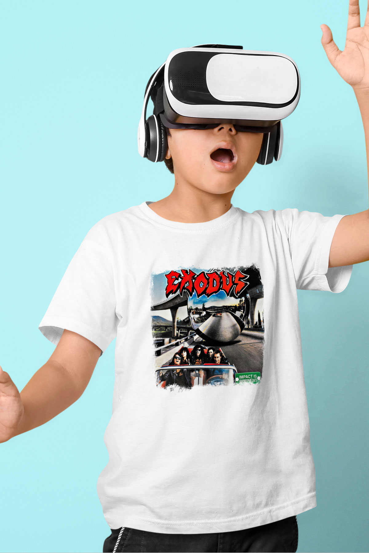 Exodus Baskılı Unisex Beyaz Çocuk Tişört