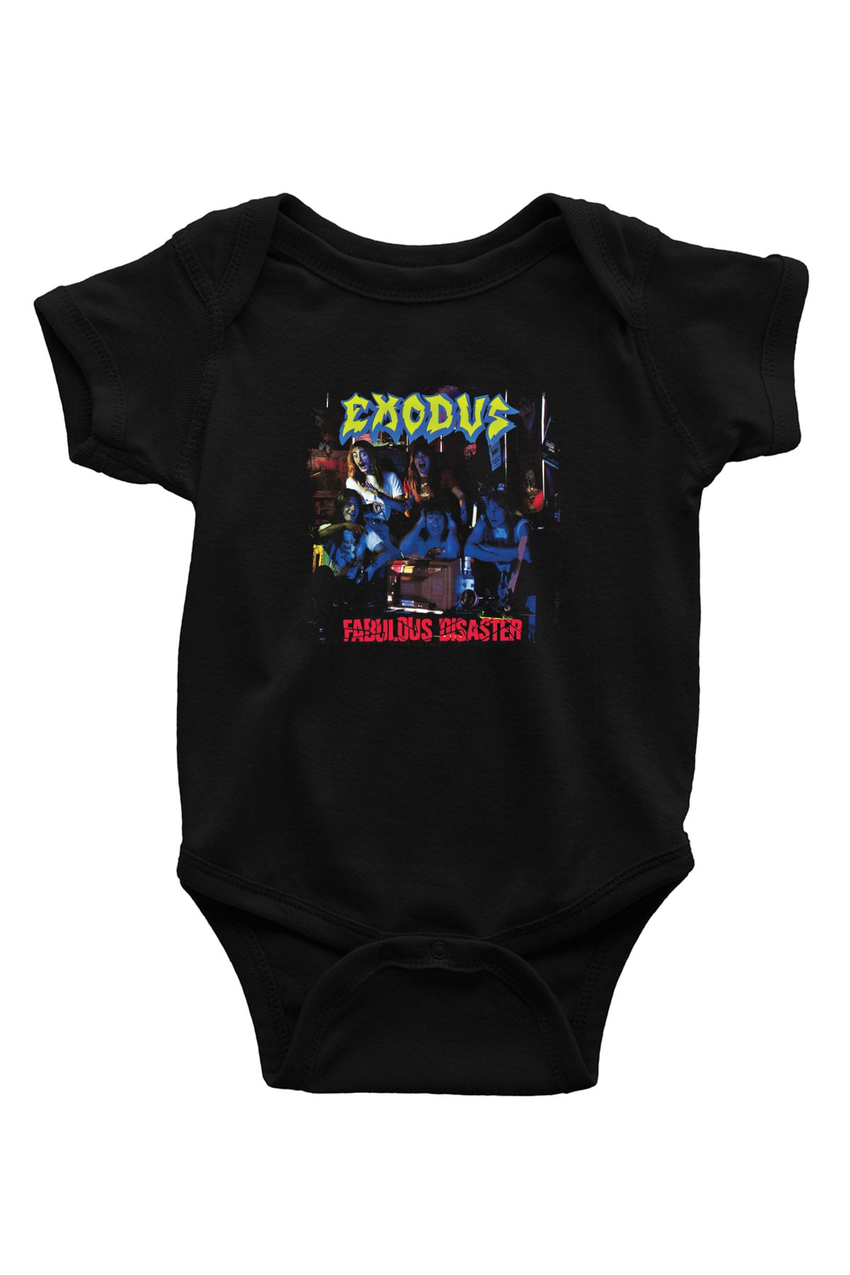 Exodus Baskılı Unisex Siyah Bebek Body - Zıbın