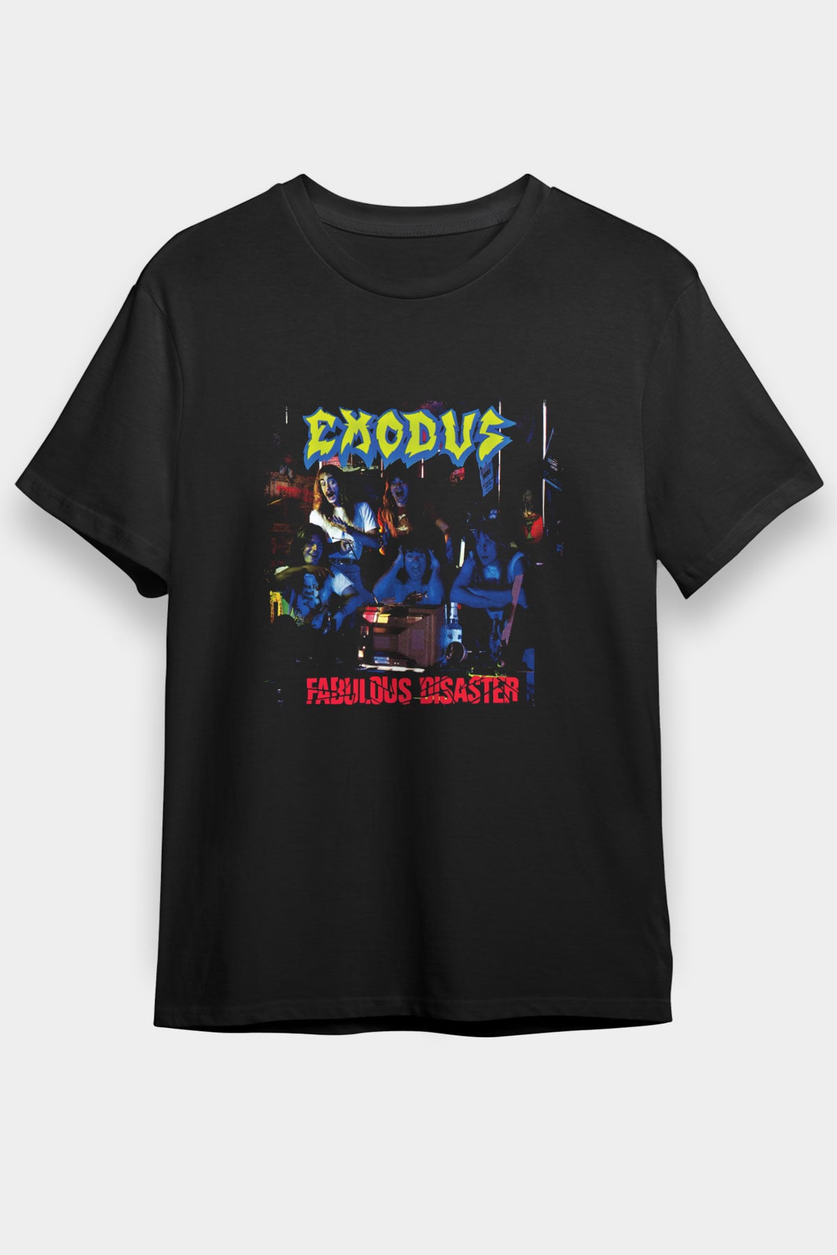 Exodus Baskılı Unisex Siyah Tişört