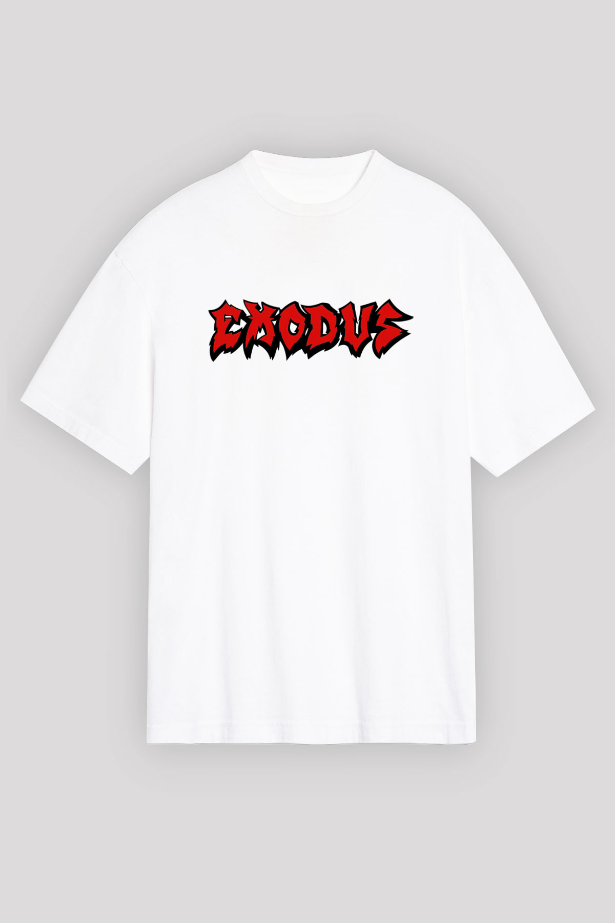Exodus Beyaz Unisex Oversize Tişört T-Shirt