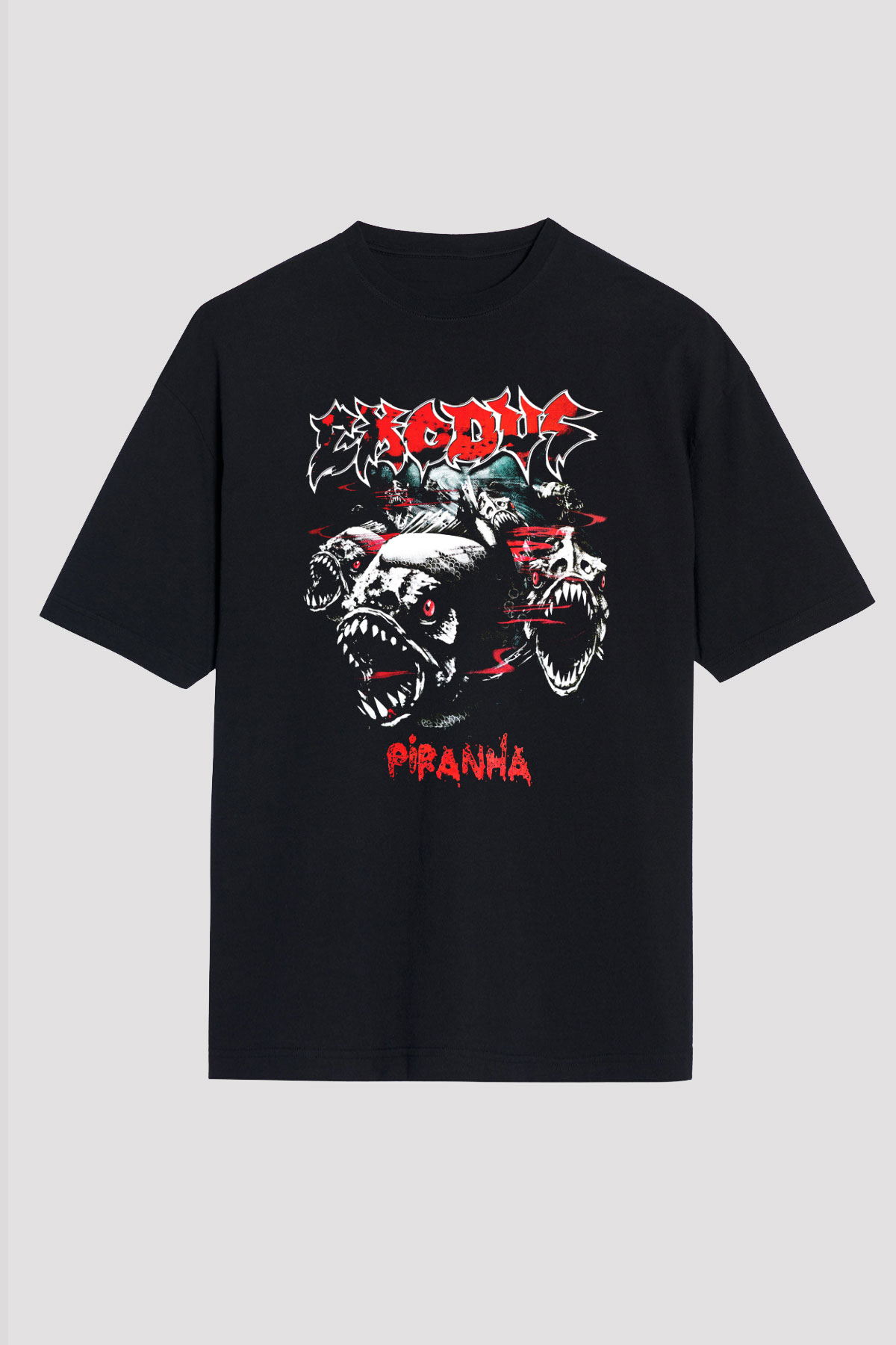 Exodus Siyah Unisex Oversize Tişört T-Shirt