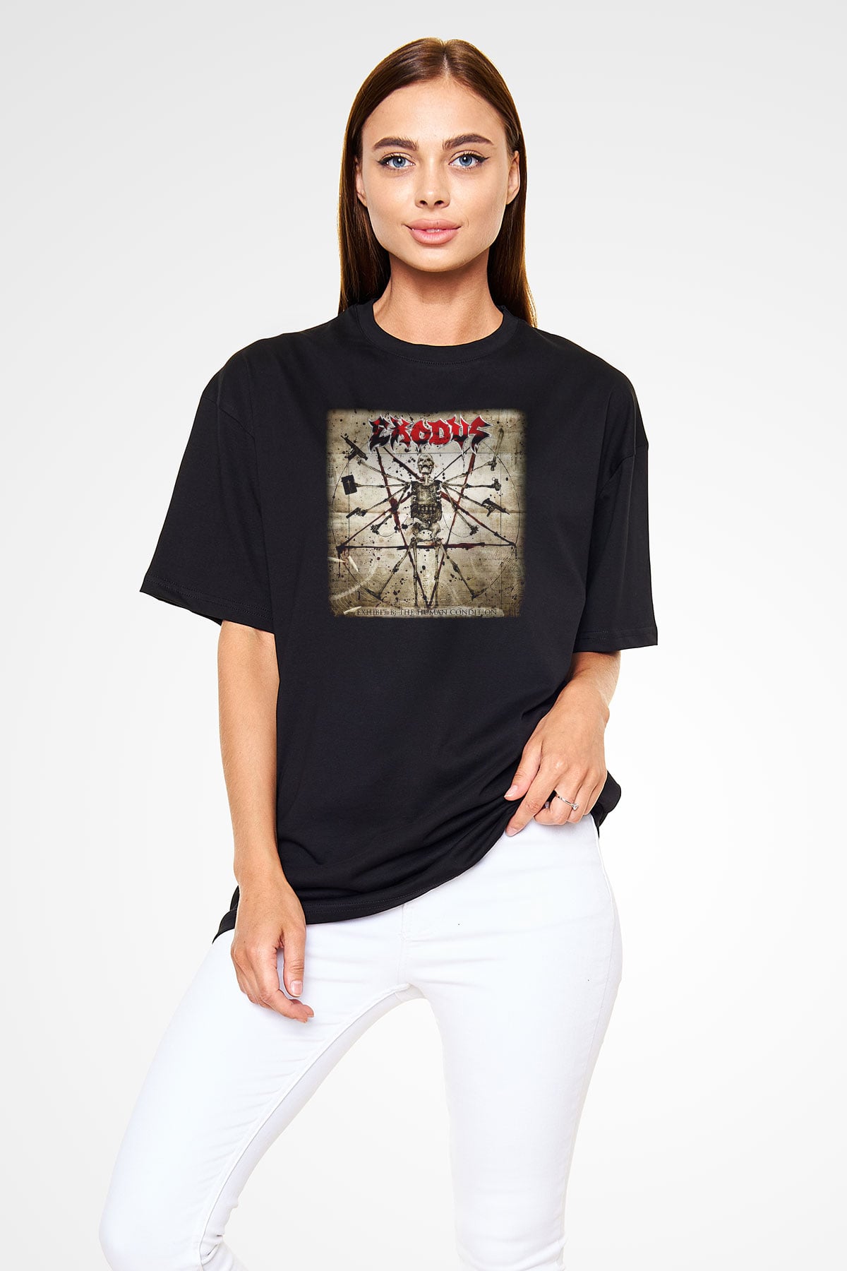 Exodus Siyah Unisex Oversize Tişört T-Shirt