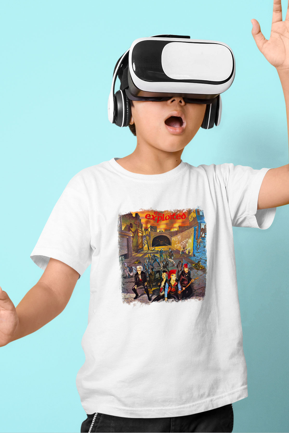 Exploited Baskılı Unisex Beyaz Çocuk Tişört