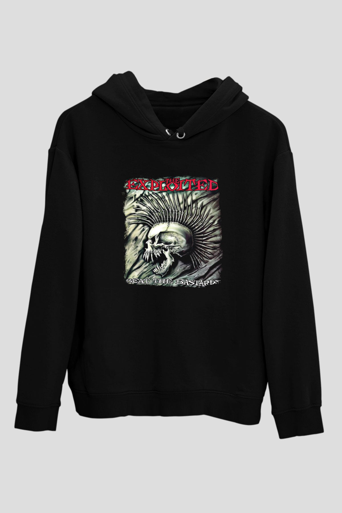 Exploited Baskılı Unisex Siyah Hoodie