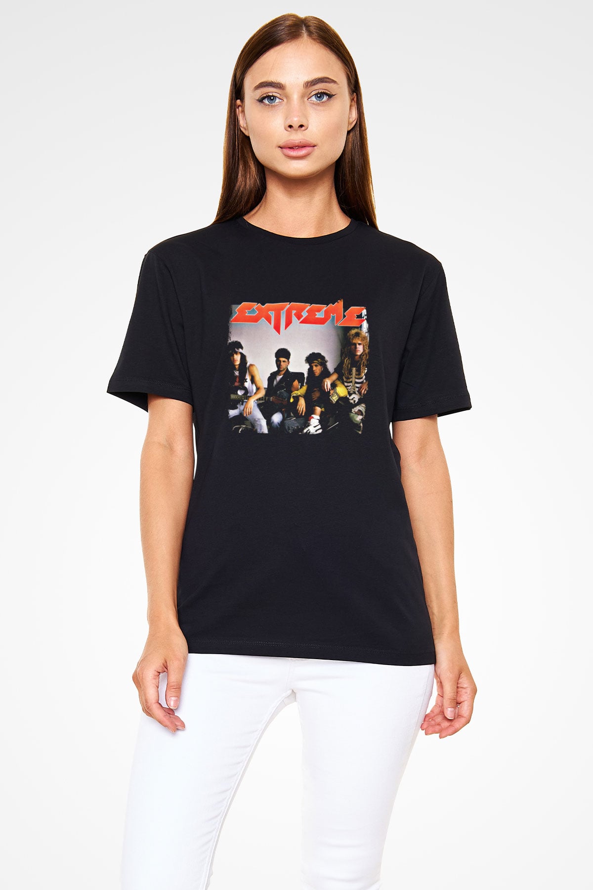 Extreme Baskılı Unisex Siyah Tişört