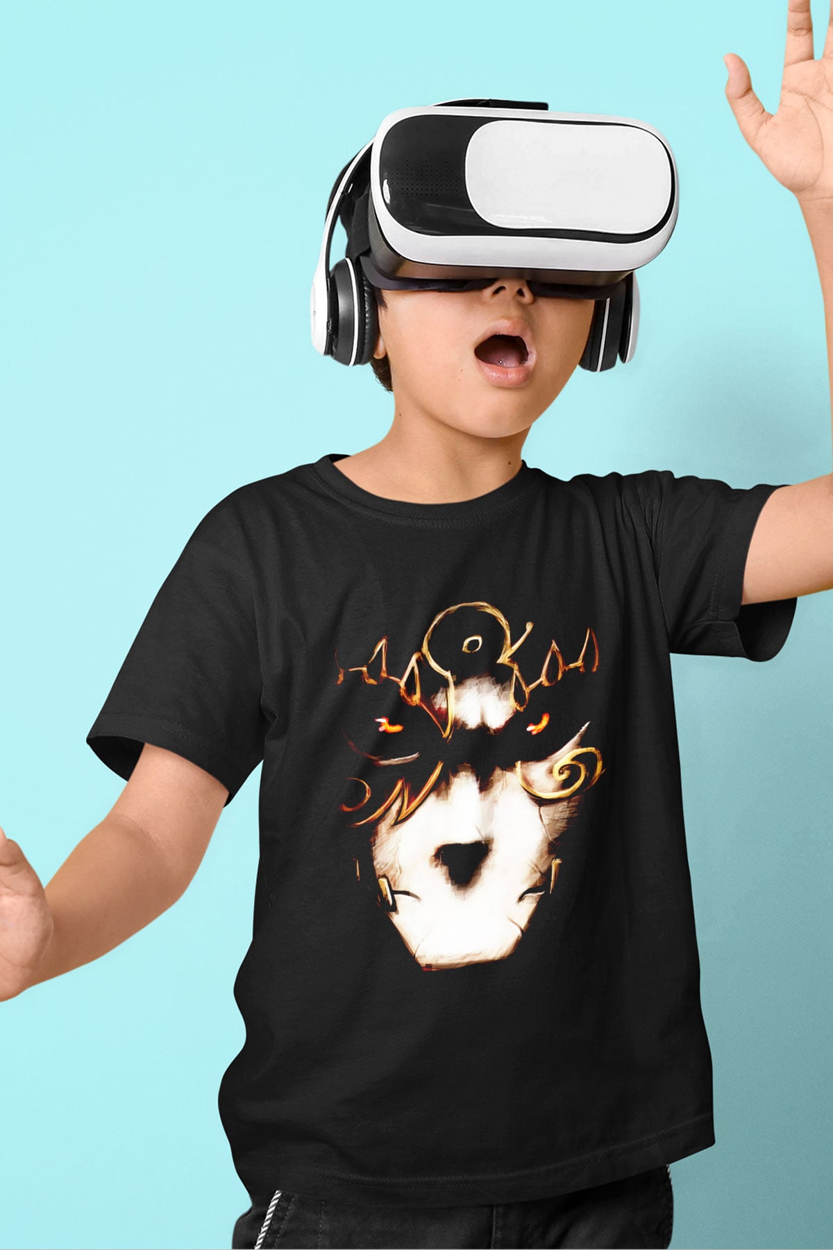 Fable Siyah Unisex Çocuk Tişört