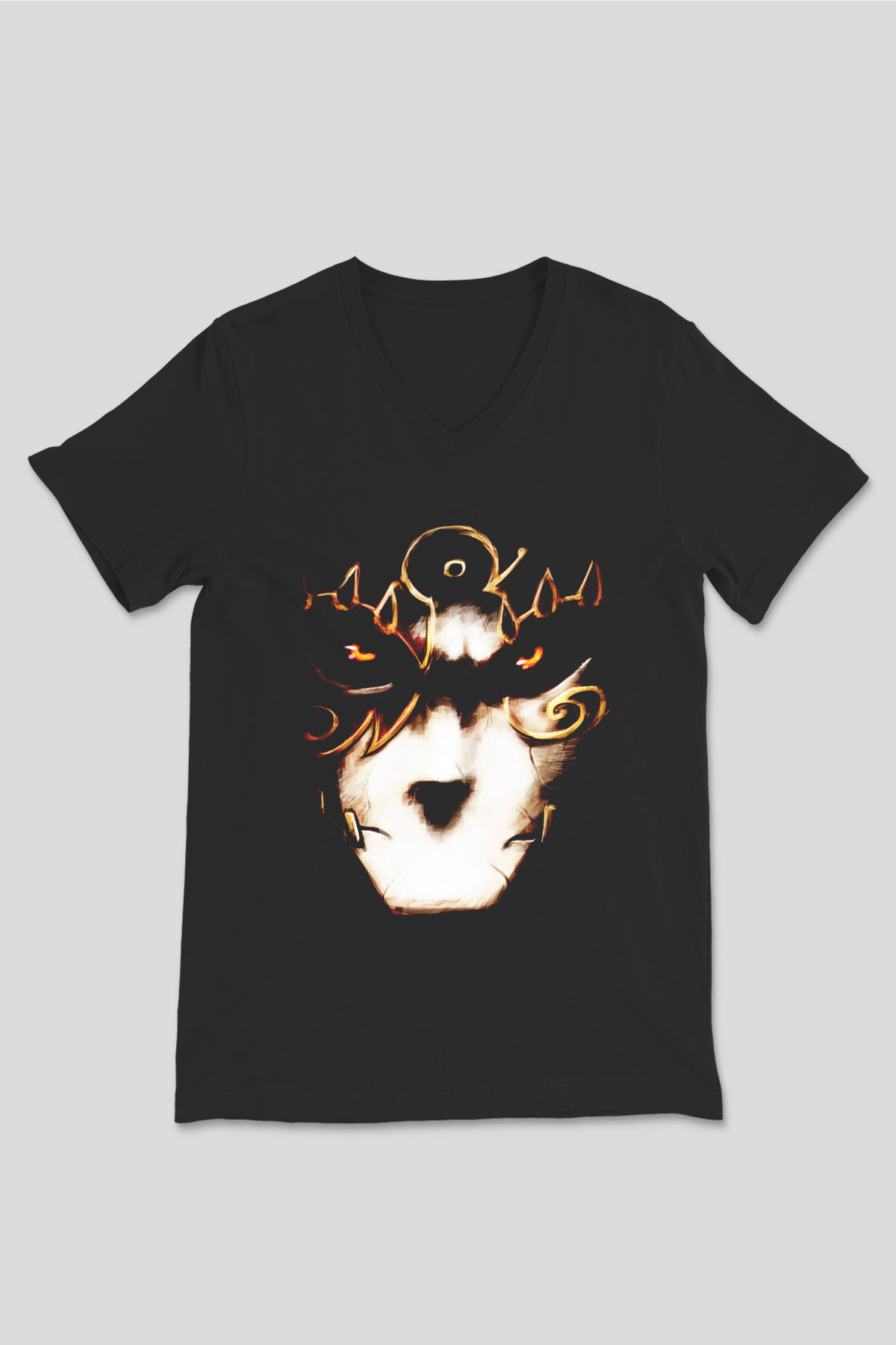 Fable Siyah Unisex V Yaka Tişört