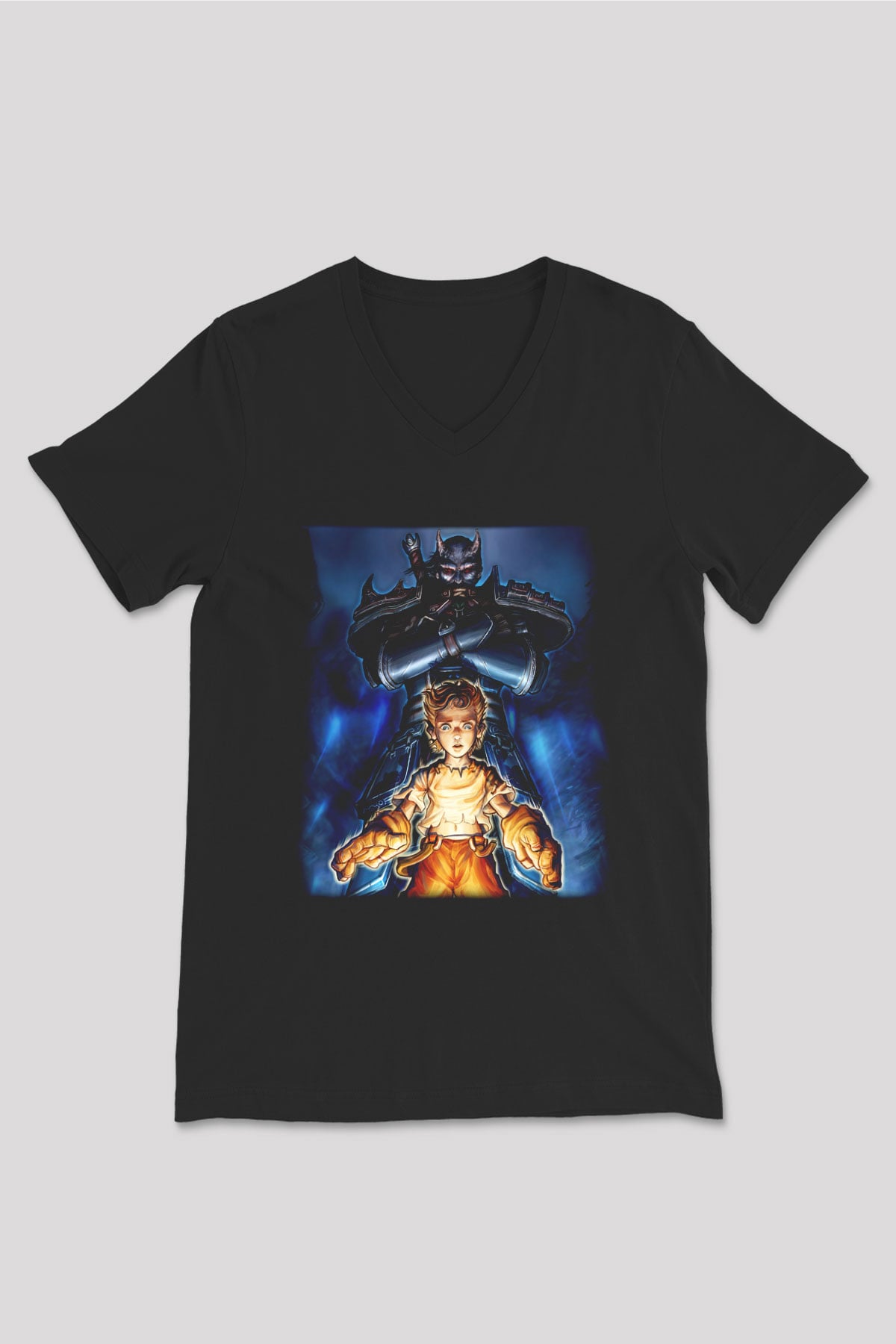 Fable Siyah Unisex V Yaka Tişört T-Shirt