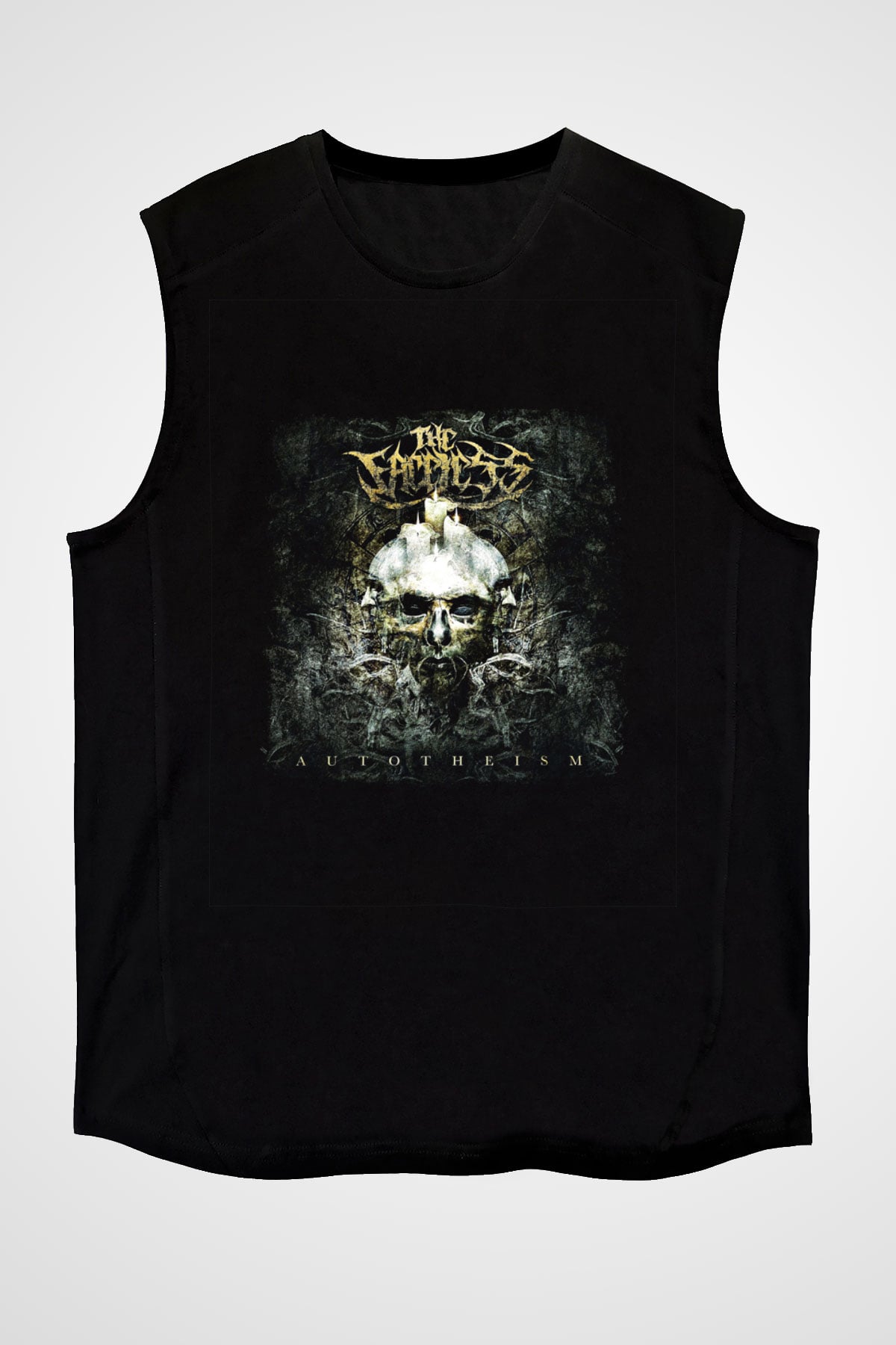 Faceless (The) Baskılı Unisex Siyah Kolsuz Tişört