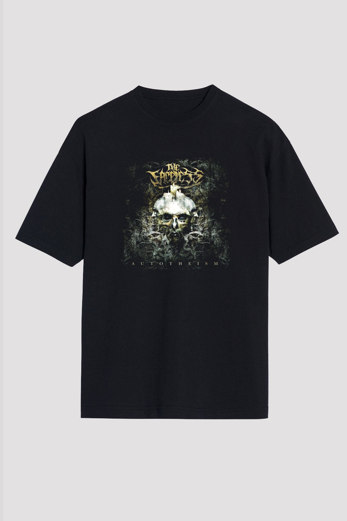 Faceless (The) Baskılı Unisex Siyah Oversize Tişört