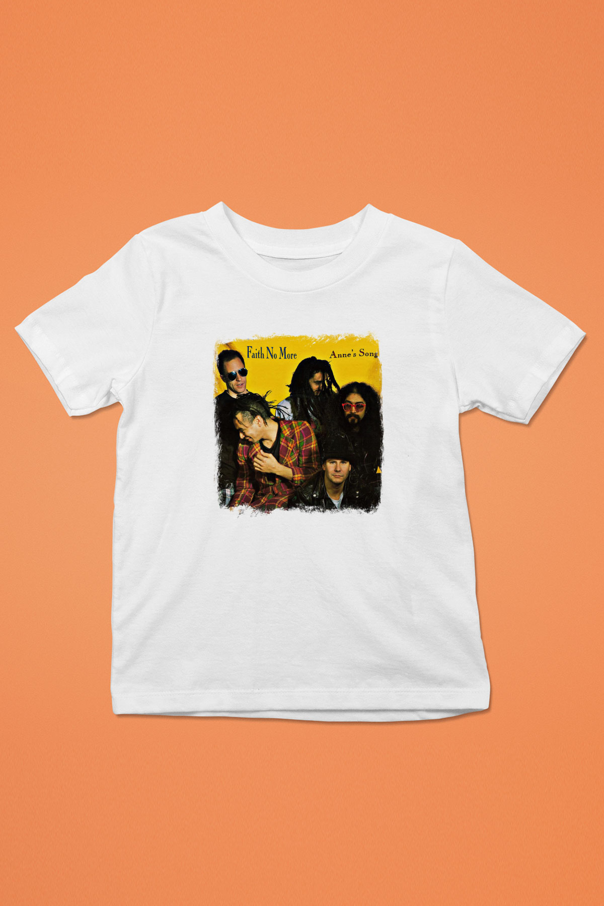 Faith No More Baskılı Unisex Beyaz Çocuk Tişört