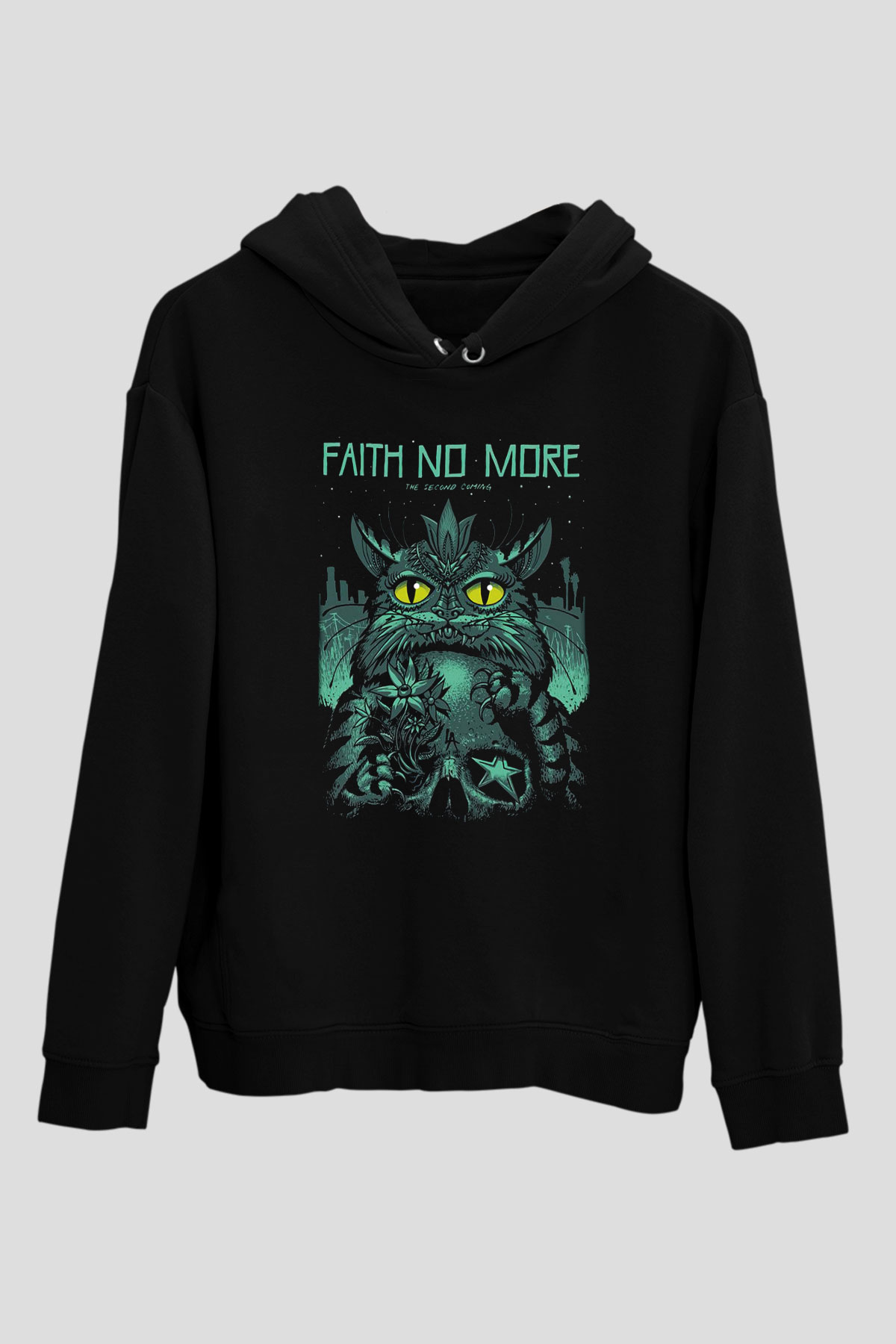 Faith No More Siyah Unisex Hoodie